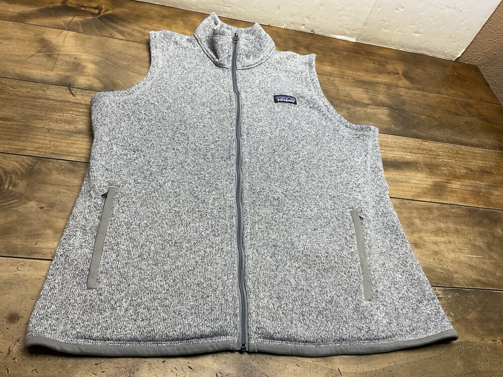 Patagonia Better Sweater Vest Womens XL Gray Full Zip Fleece Outdoor Pockets